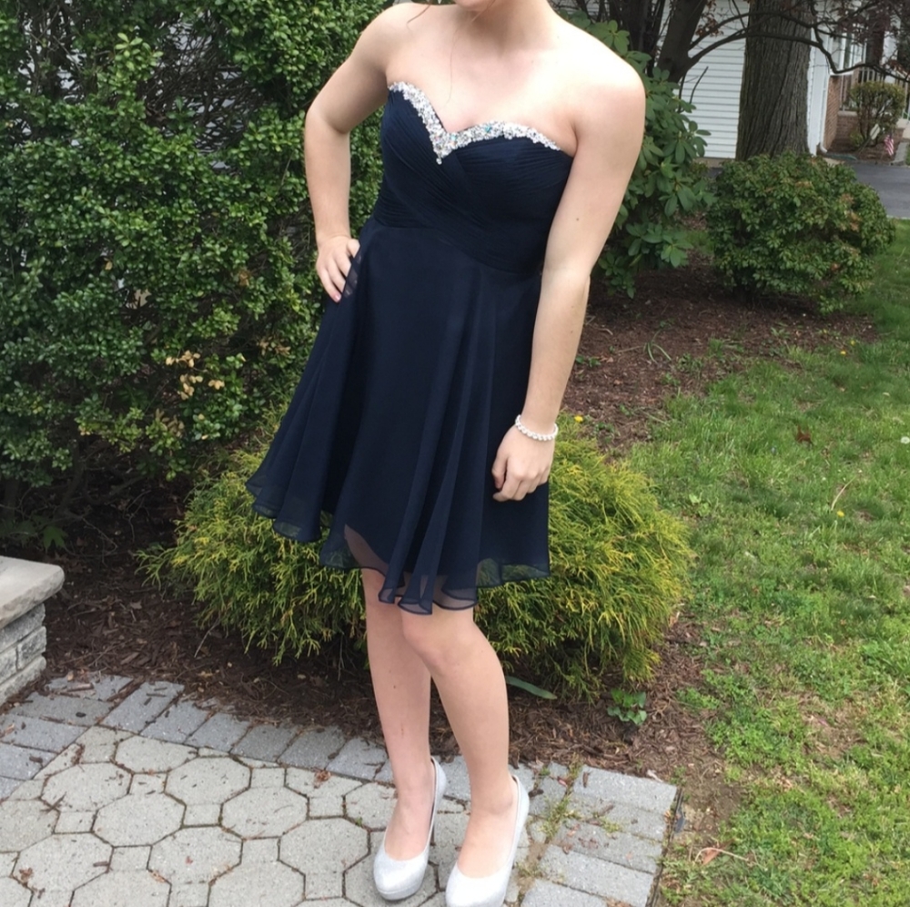 Short Navy Prom Dress